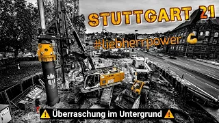 Stuttgart 21: Überraschung im Untergrund! LB36 bohrt DURCH Beton | 17.11.2020 | #S21 #stuttgart21