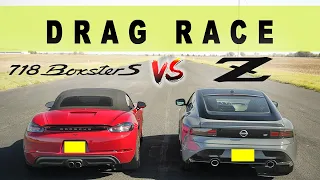 2023 Nissan Z 9At vs Porsche 718 Boxster S, not today Jack. Drag and Roll Race.