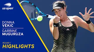 Donna Vekic vs Garbine Muguruza Highlights | 2021 US Open Round 1