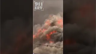 Smoke Pumps Out of Fire Building in Medford, MA #FireScene #MedfordFire #Shorts