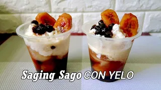 Saging Sago Con Yelo l Filipino Street Food l Summer Dessert Banana Con Yelo