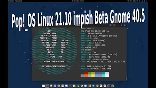 Pop!_OS Linux 21.10 impish Beta Gnome 40.5