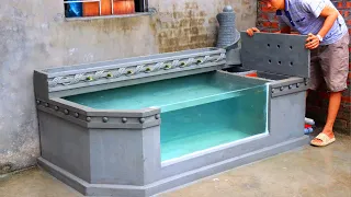 Designer Outdoor Water Fountain - Aquarium with Cement and Brick