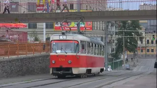 Історичне відео, трамвайна лінія на берегу Дніпра, Київ. Kiev trams, closed route №5