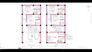 20x40 FEET RENT PURPOSE HOUSE PLAN 1RK ROOMS CAR PARKING