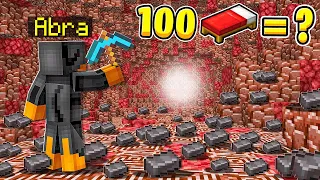 100 ŁÓŻEK vs NETHERYT w Minecraft! 😱💥 (ile znajdę sztabek netherytu?)