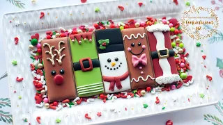 CHRISTMAS CHARACTER COOKIE STICKS ~ 5 Cute Christmas Cookie Designs