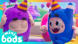 Party Time Pogo Part 1 | Minibods Baby Oddbods | Funny Educational Cartoons For Kids