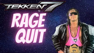 bret hart lookalike Rage quit tekken 7 Nina vs King 051321