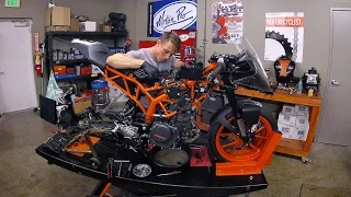 KTM RC390 Engine Removal Timelapse Video | MC GARAGE