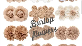 Six Easy Burlap flowers || Burlap  Flowers DIY || How to make Burlap flowers