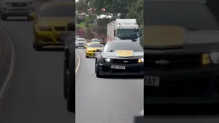 Filming CAMARO SS on Nairobi high way #camaro #kenya #nairobi