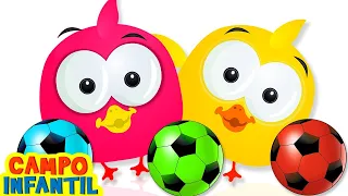 Campo Infantil | Aprende Los Colores Con Simpáticos Pollitos Y Un Balón | Canciones Infantiles