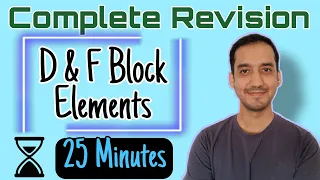 D and F Block Elements | Class 12 |Term2 | Quick Revision | CBSE/NEET/JEE | Sourabh Raina