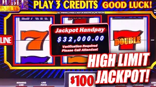 DOUBLE GOLD HIGH LIMIT CLASSIC SLOT MACHINE MASSIVE JACKPOT WINNER!