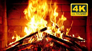 🔥 Cozy Fireplace 4K (12 HOURS). Fireplace with Crackling Fire Sounds. Crackling Fireplace 4K