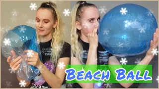 Popping A Beach Ball | ASMR Blowing Up A Beach Ball | Inflating And Deflating