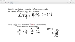 5th Grade Math: Multiplying Fractions by Whole Numbers Word Problems