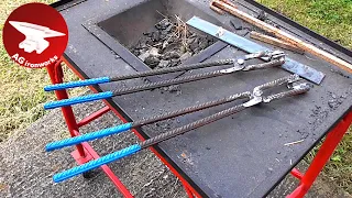 Blacksmith Tongs without Forging - from Rebar