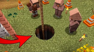 Este extraño agujero apareció en la aldea... así que entré a ver…  [historia en minecraft]