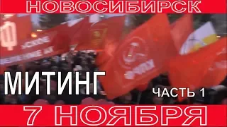 Митинг 7 ноября Новосибирск КПРФ и коалиция часть 1