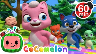 JJ's Animal Dance | 🌈 CoComelon Sing Along Songs 🌈 | Preschool Learning | Moonbug Tiny TV