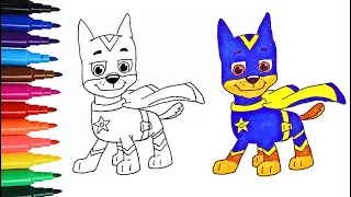 How to Draw Paw Patrol CHASE | Mighty Pup | Easy Drawing | #art #drawing #pawpatrol #cartoon
