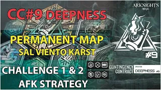 [Arknights] CC9 Challenge 1 & 2 AFK Strategy | CC#9 Operation Deepness