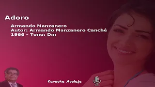 Adoro   Armando Manzanero   Karaoke   Tono Dm