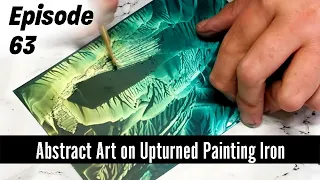 Abstract Art Tutorial using an upturned Encaustic Painting Iron