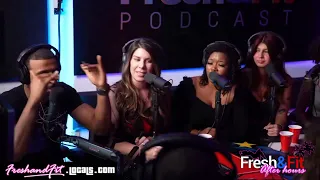 Girl gets told to shut the F up!!.. Fresh and Fit podcast new