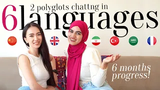 2 polyglots chatting in 6 languages (part 2)- 6 months progress@mahya_polyglot