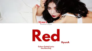 HyunA (현아) - Red (빨개요) [Colour Coded Lyrics Han/Rom/Eng]