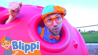 Blippi Has Fun In An Outdoor Play Park! | Blippi - Kids Playground | Educational Videos for Kids