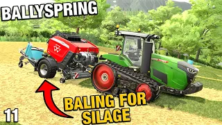 THE YIELD FROM THE RESEEDED GRASS WAS AMAZING! BallySpring FS22 Ep 11