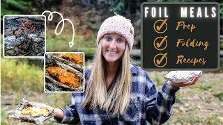 3 Easy Foil Packet Campfire Meals! Dinner & Dessert Foil Packet Meals Camping! Hobo Meal Recipes!