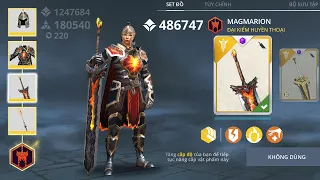 Shadow Fight 3: New Hand of Magmarion Set Vs Magmarion lv6 Raid Boss