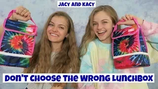 Don't Choose the Wrong Lunchbox Challenge ~ Jacy and Kacy