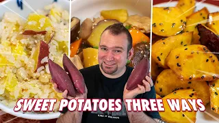 Sweet Potato Three Ways! How to Cook Japanese Sweet Potato (Satsumaimo)