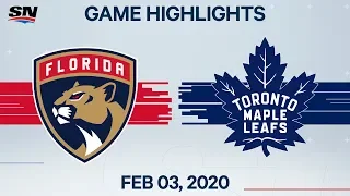 NHL Highlights | Florida Panthers vs. Toronto Maple Leafs – Feb. 3, 2020