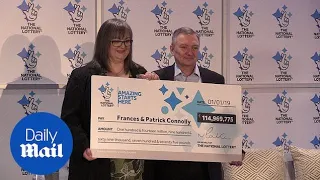 Couple who won £115 million lottery jackpot on New Year's Day unveiled