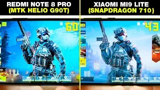 REDMI NOTE 8 PRO (HELIO G90T) vs XIAOMI MI9 LITE (SNAPDRAGON 710) БОЛЬШОЕ СРАВНЕНИЕ В ИГРАХ! FPS!