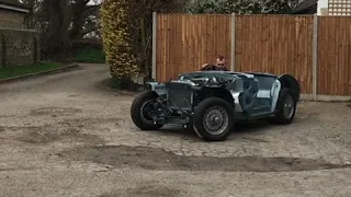 Austin Healey 100 BN1 first drive after 10 years of work