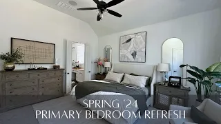 Decorate with Me | Primary Bedroom Spring Refresh 2024 | Quince Sheets Review