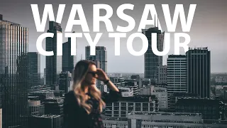 Warsaw City Poland - Walking Tour Downtown, 4K 60fps, City Walk - Travel Walk Tour,