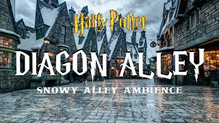 HARRY POTTER | Diagon Alley (snowy alley ambience)