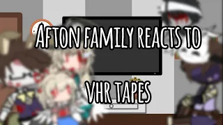 Afton family reacts to vhr tapes (not fnaf ones) | Gacha Club