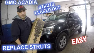 How to replace front struts on GMC Acadia, Leaking struts