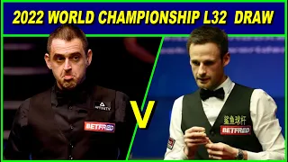 2022 World Snooker Championship L32 Matches Full Draw