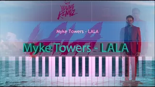 Myke Towers - LALA (Piano tutorial)